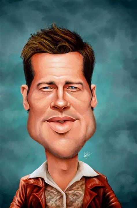 Brad Pitt Caricaturas De Famosos Caricaturas Famosos