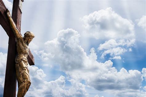 Jesus In The Sky With Rays Of Light Love Hope Stock Photo Image Of