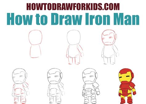 How To Draw Iron Man For Kids Iron Man Drawing Easy Iron Man Drawing