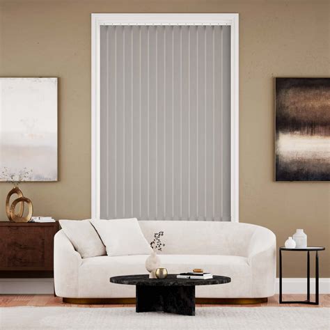 Serenity Oyster Blockout Vertical Blind 89mm Slat Blinds Online