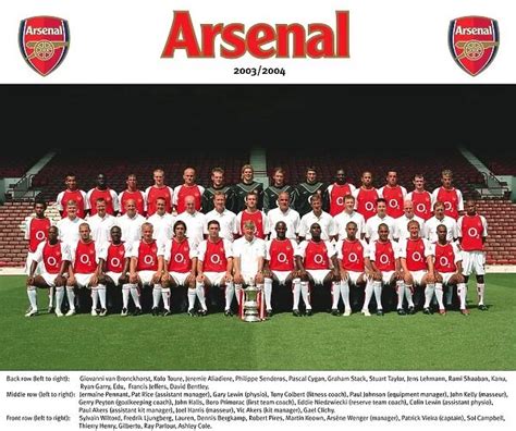 Arsenal Squad 2003 4 Afc Our Beautiful Pictures Are Available As