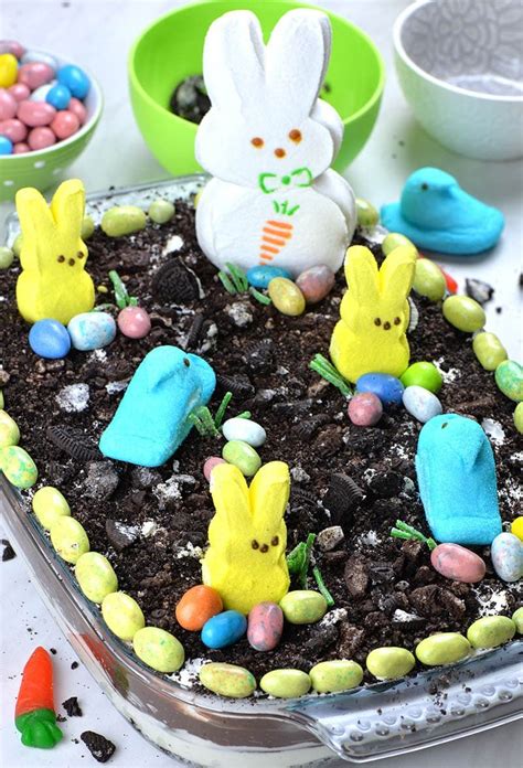 This delicious chocolate lasagna is made on an oreo crust with layers of cream cheese, chocolate pudding and finished with a whipped . Easter Chocolate Lasagna, a creamy Easter dessert ...