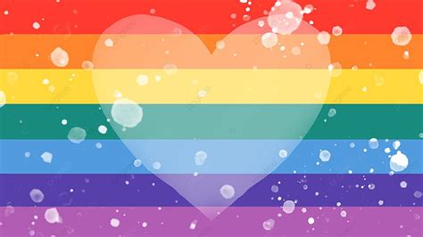Rainbow Pride Love Heart Colorful Stripes Background Rainbow Love