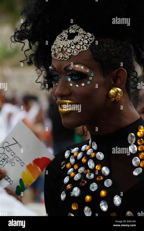 Santo Domingo Dominican Republic 13th July 2014 A Member Of The Lesbian Gay Bisexual And