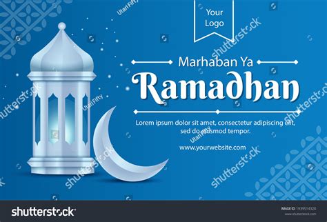 Banner Template Marhaban Ya Ramadhan Stock Vector Royalty Free