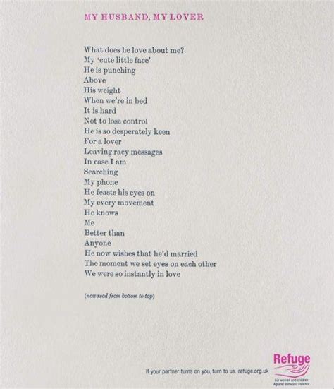 Charity Refuges ‘reverse Poems Highlight The Horror Of Domestic Abuse