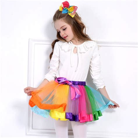 Bgfks Layered Ballet Tulle Rainbow Tutu Skirt For Little Girls Dress Up