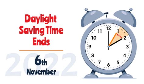 Banner Of Daylight Saving Time Ends November 6 2022 Alarm Clock Set