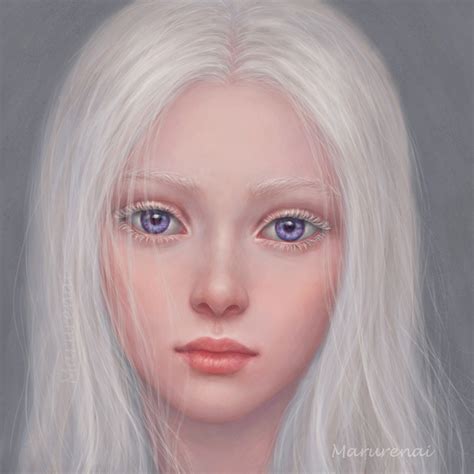 Albino Girl By Marurenai On Deviantart