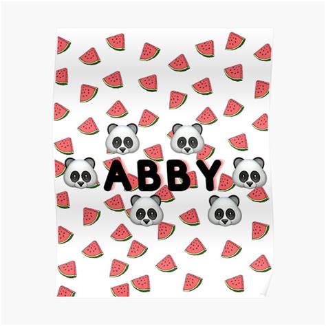 Custom Abby Pandas And Watermelons Poster For Sale By Jreiken Redbubble