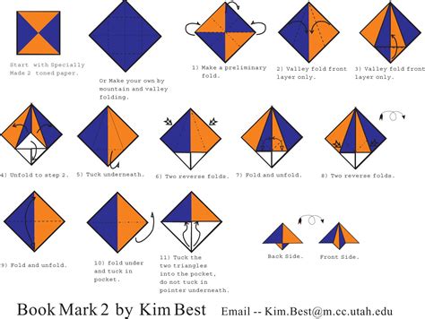 Origami Corner Bookmark Instructions Origami
