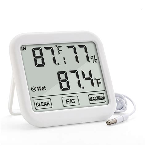 Kimtoka Th036 Digital Home Thermometer Hygrometer With Probe Electronic