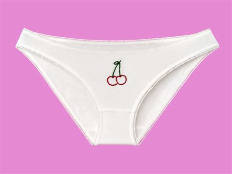 Cherry Panties Hand Embroidered Cotton Knickers Etsy