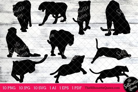 Panther Silhouette Clipart Clip Artai Eps Svgs S Pngs Pdf