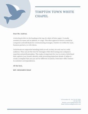From the desk of letterheads. Free, printable, customizable church letterhead templates | Canva