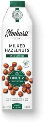 Elmhurst Milked Hazelnuts Unsweetened Hazelnut Milk Ounce