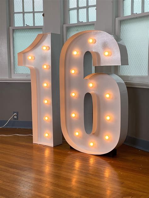 Large Marquee Numbers 4ft Tall Large Light Up Numbers Etsy
