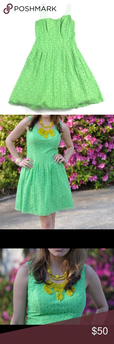 Lilly Pulitzer Green Daisy Lane Lace Posey Dress Dresses Colorful Dresses Clothes Design