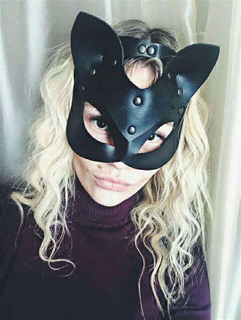 Leather Cat Mask Catwoman Mask Cat Face Mask Cat Masks Cat Etsy