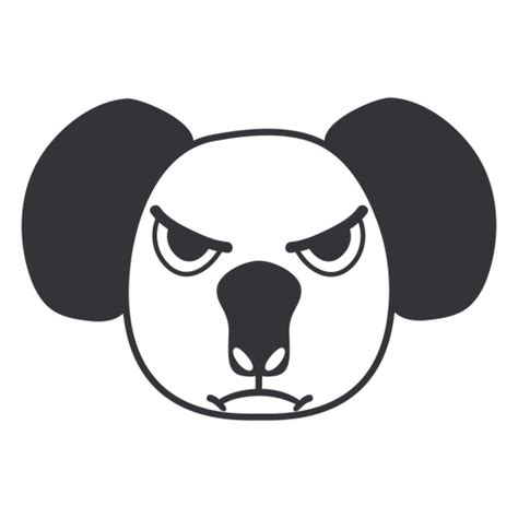 Koala Angry Head Muzzle Stroke Transparent Png Svg Vector File
