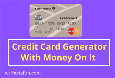 Free Real Credit Card Generator With Money On It 2024 Updated