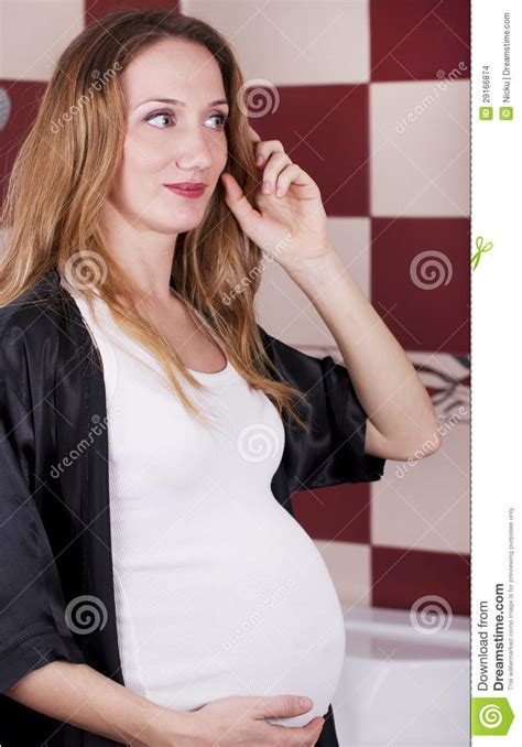 Happy Pregnant Young Woman Stock Photo Image Of Child 29166874