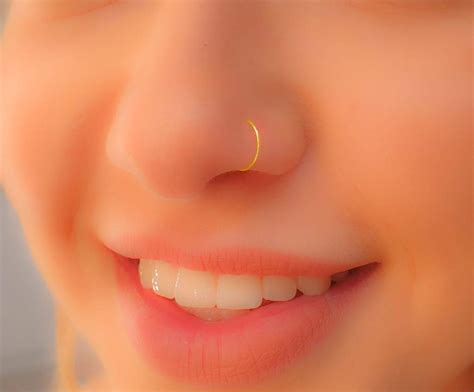 14k Gold Filled Faux Clip On Nose Ring 24g No Piercing Needed Jolliz