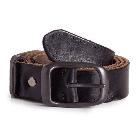 Jeans Leather Belt Raw Cowhide Black Sizes 28 42in LATICCI