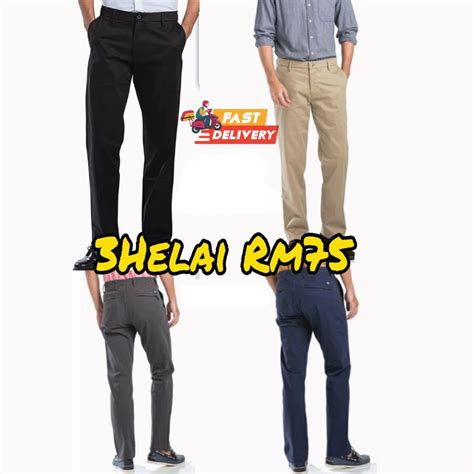 Seluar Slack Dockers Straight Cut Pants Ready Stock Fast Shipping