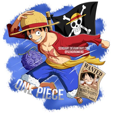 One Piece Monkey D Luffy By Sergiart On Deviantart