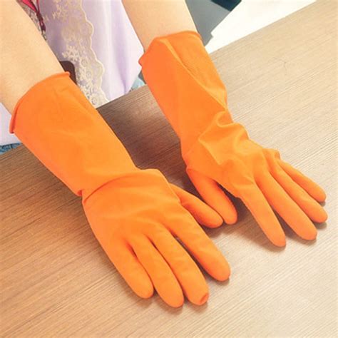 Waterproof Dishwashing Laundry Gloves Multifunctional Long Rubber Warm Portable Durable Cleaning