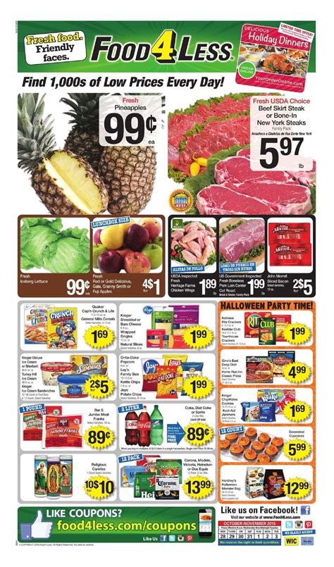 Shop low prices on groceries to build your shopping list or order online. Food 4 Less Weekly Ad October 21 - 27, 2015 | Weekly Ads ...
