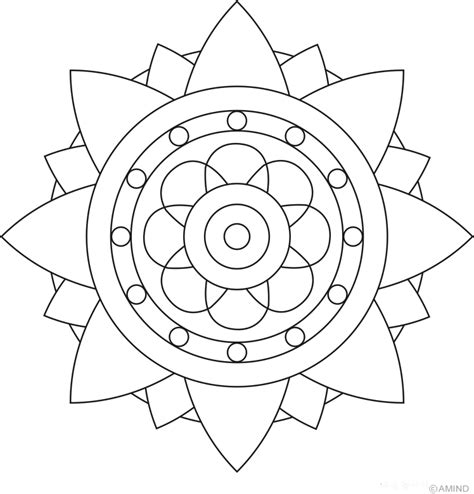 Coloring mandala coloring pages provide orientation both in terms of space and time. Easy Mandalas - Coloring Home