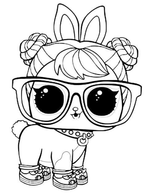 Dolls are so cute and make great coloring pages. LOL Surprise Pets Coloring Pages Hop Hop | Dibujos ...