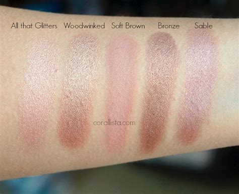 Mac Eye Shadow Swatches All That Glitters Woodwinked Soft Brown