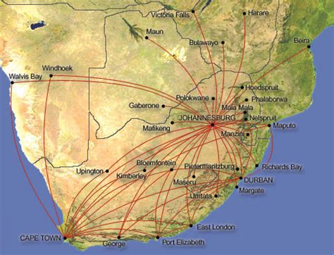 B Ckerei Reservieren Sonstiges South African Airways Route Map