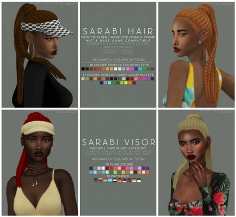 Sarabi Hair Visor At Candy Sims 4 Sims 4 Updates