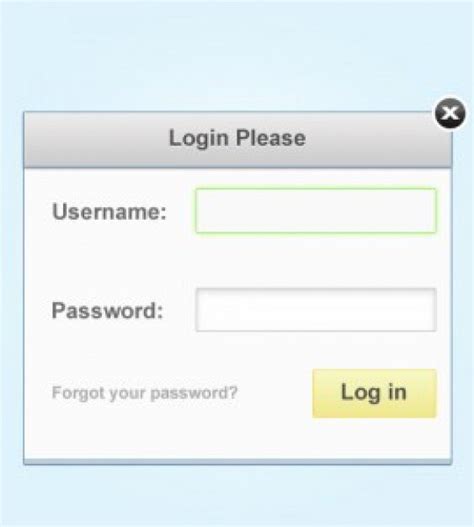 Clean Simple Login Form Psd File Free Download