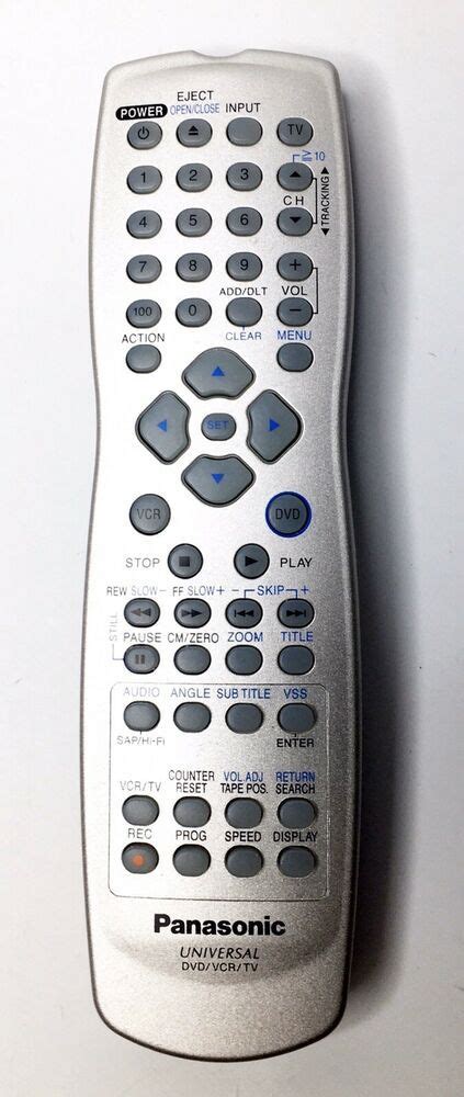 Panasonic Lssq0375 Universal Dvd Vcr Tv Remote Control For Sale Online