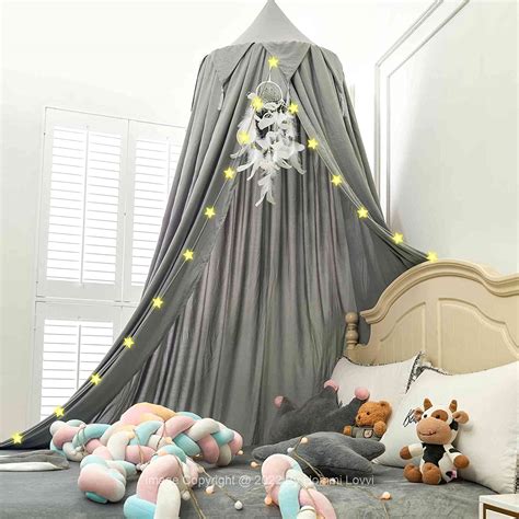 Hommi Lovvi Princess Bed Canopy For Girls Dreamy Tassels