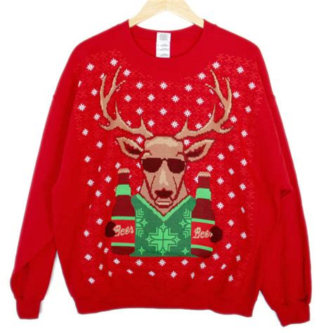 reinbeer tacky ugly christmas sweater style sweatshirt the ugly sweater shop