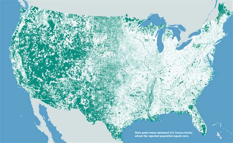 This Map Shows Where Nobody Lives In The Us Infographic