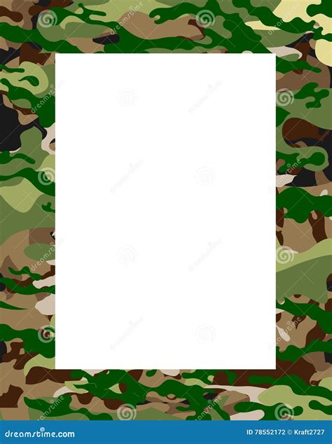 Army Camouflage Frame Stock Vector Illustration Of Canvas 78552172