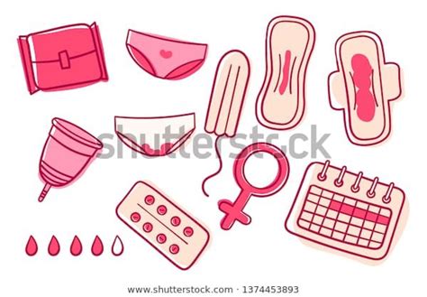 Vector Set Female Hygiene Products Menstrual Stock Vector Royalty Free