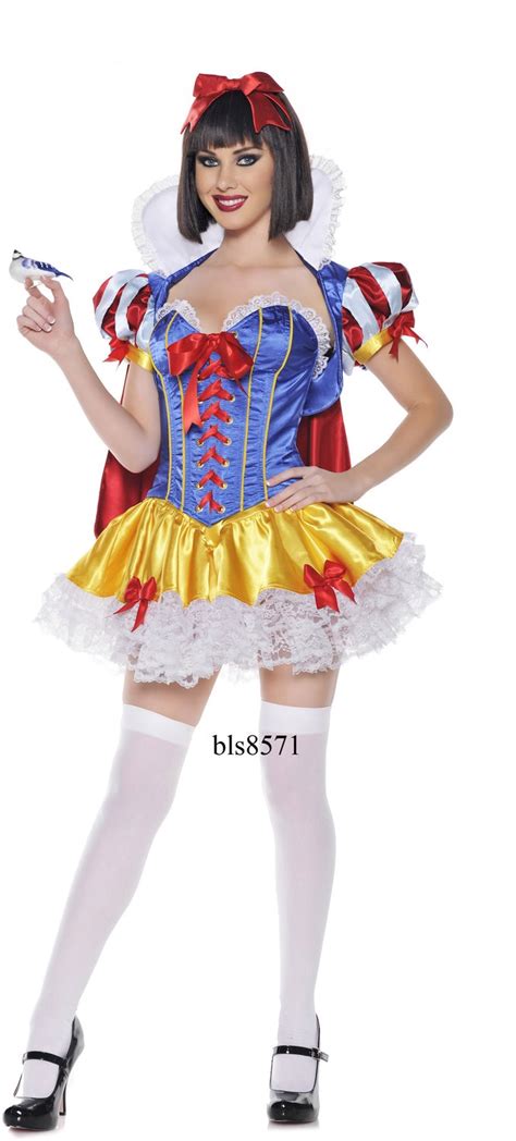 deluxe sexy snow white costume corset fancy party dress halloween full set free shipping fl8571