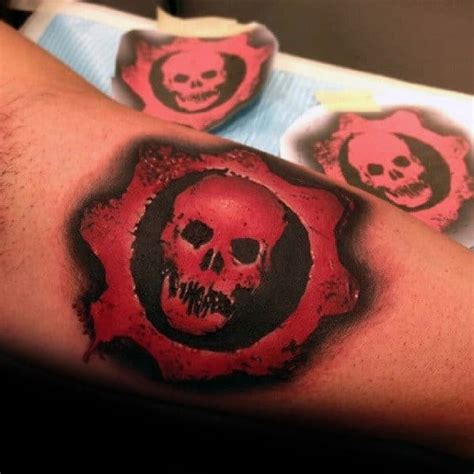 50 Gears Of War Tattoo Designs For Men Video Game Ink Ideas