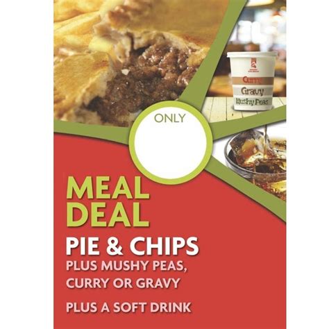 Meal Deal Poster Pie And Chips Henry Colbeck