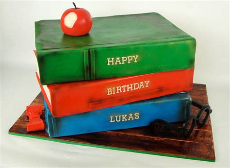 Stacked Books Cake Book Cakes Book Cake Birthday