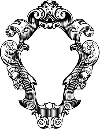 An Ornate Frame With Swirls And Scrolls In The Middle Vintage Line
