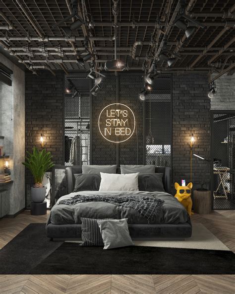 Industrial Bedroom On Behance Modern Loft Bedroom Industrial Interior